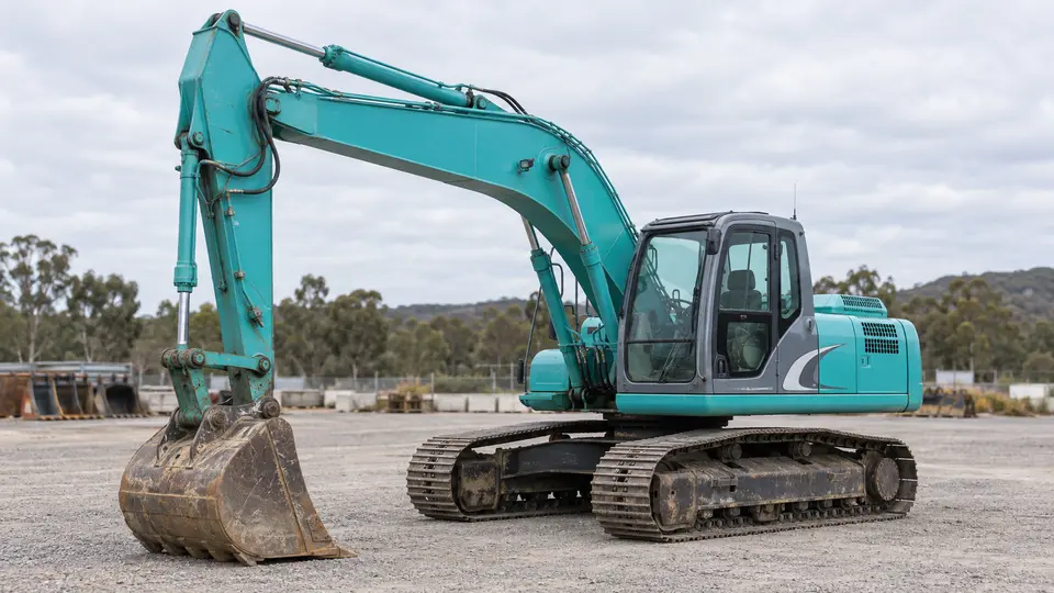 Kobelco SK210 20-tonne excavator model reference, not the seller's actual machine